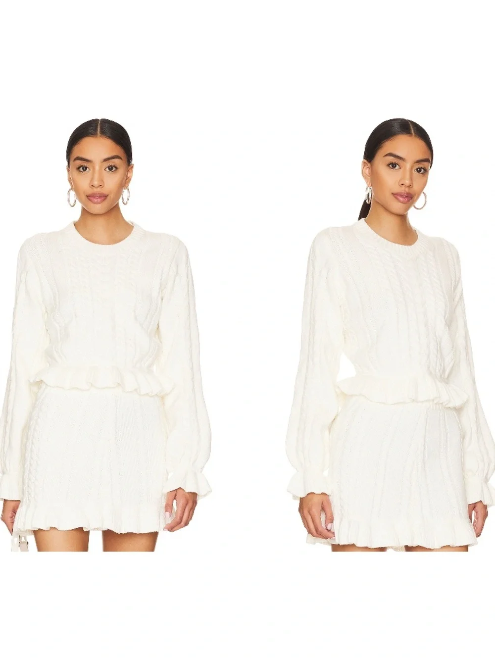 NWT SHOW ME YOUR MUMU x REVOLVE | Ridley Ruffle Sweater & Skirt Set | Size M & S
